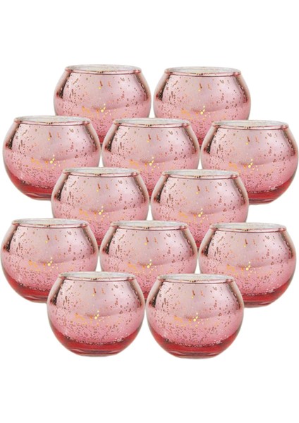 12 Adet Adil Mumluk Centerpiece Kase Tealight Sahipleri Ev Dekorasyon Gül Altın