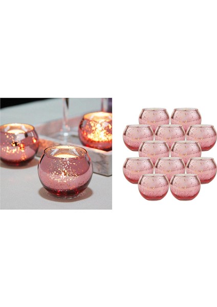 12 Adet Adil Mumluk Centerpiece Kase Tealight Sahipleri Ev Dekorasyon Gül Altın