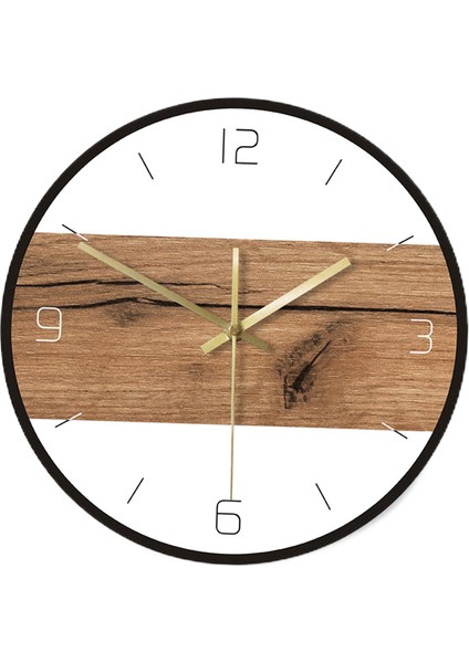 Baosity Minimalist Duvar Saati Ahşap Doku Akrilik Gitme Duvar Sanatı Ofis Için(Yurt Dışından)