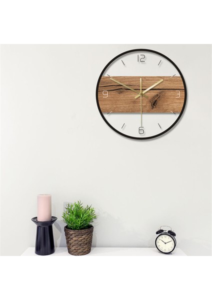 Baosity Minimalist Duvar Saati Ahşap Doku Akrilik Gitme Duvar Sanatı Ofis Için(Yurt Dışından)