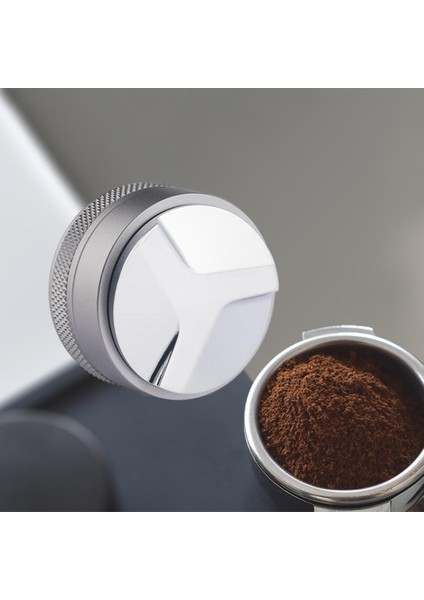 Kahve Distribütörü Kahve Sabit Seader Gevşek Dağıtılmış El Tampers 53MM Gri fırsatları