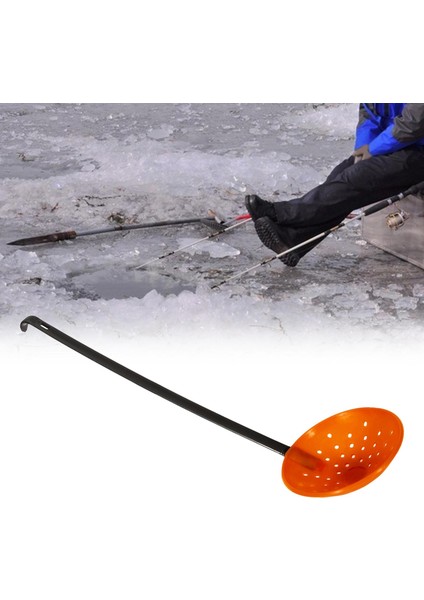 Buz Scoop Slush Skimmer Dayanıklı Kepçe Alüminyum Kaşık Kış Balıkçılık Siyah Siyah Turuncu Kırmızı indirimleri