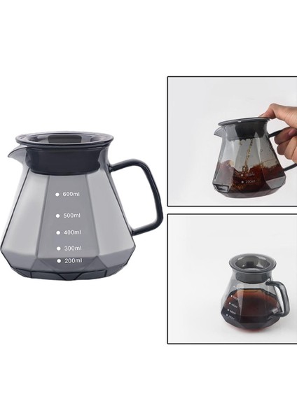Kahve Pota Dökme Brewer V-Şekilli Ağız Kahve Dükkanı Kahve Severler Pot Pot 600 ml