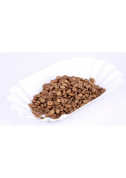 Kahve Çekirdeği Çukurluğu Mavi & Beyaz Için Plastik Oval Plaka Aperatif Servis Tepsisi