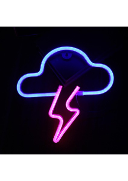 Noel Partisi LED Neon Burcu Gece Işık Duvar Lambası Çocuklar Yatak Odası Bar Dekor Mavi Bulut(Yurt Dışından) fırsatları