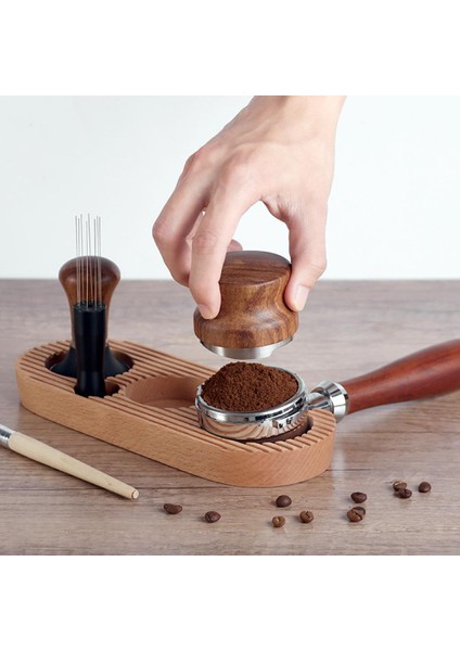 Ahşap Kahve Sabahlığı Tutucu Kahve Aksesuarları Filtre Standı Espresso Küçük