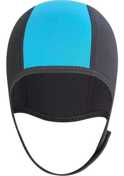 Dalış Wetsuit Hood Kadın Erkek Termal Sörf Şapka Kafa Kapak Kulak Sualtı Siyah ve Mavi
