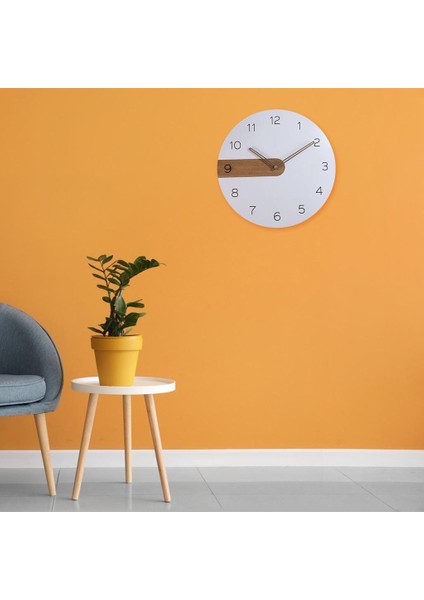 Duvar Saati Sessiz Ahşap Pointer Dijital Sessiz Süpürme Horloge Ev Dekorasyon Ahşap