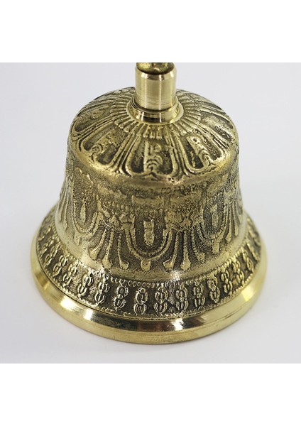 Tibet Budizm Tapınağı Bronz Dorje Vajra Bell Zil Çan Yüzükler 9.3 cm