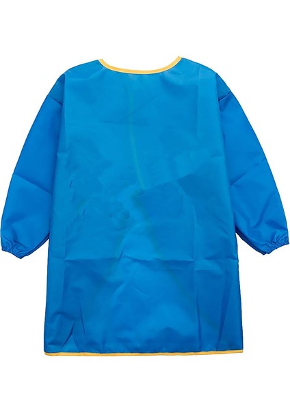 Çocuk Çocuk Uzun Kollu Önlük Su Geçirmez Smock Mor M + Blue L