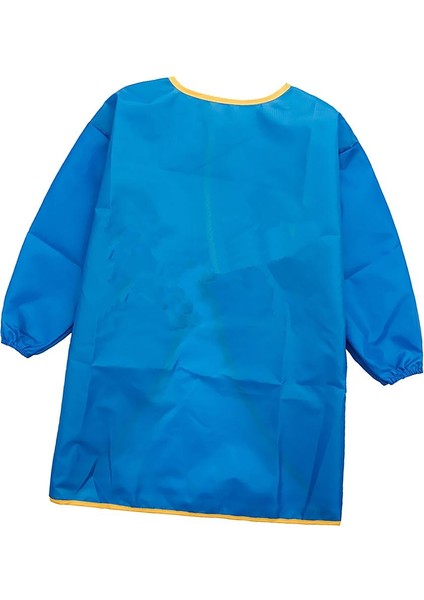 Çocuk Çocuk Uzun Kollu Önlük Su Geçirmez Smock Mor M + Blue L