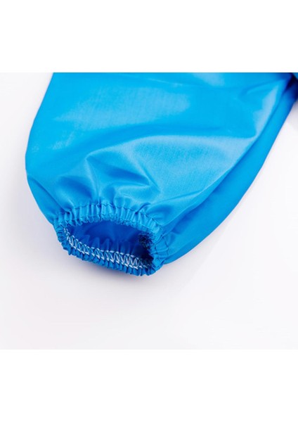 Çocuk Çocuk Uzun Kollu Önlük Su Geçirmez Smock Mor M + Blue L
