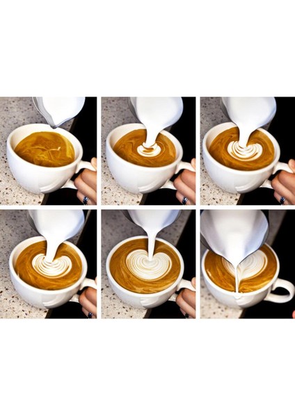 350 ml Paslanmaz Kahve Latte Süt Köpük Köpük Kabı Sürahi + Termometre