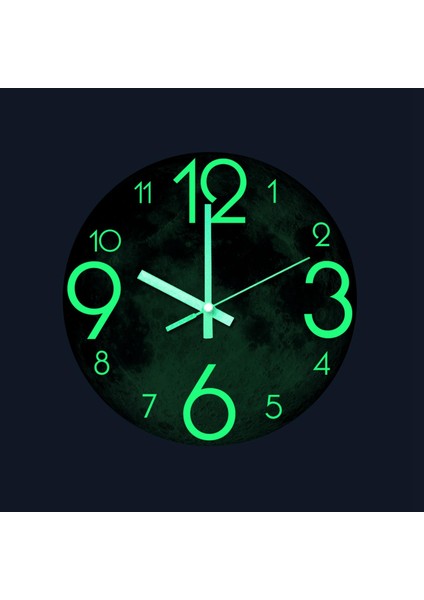 30 cm Modern Aydınlık Duvar Saati Git Olmayan Ev Banyo Okul Dekoratif Ay modelleri