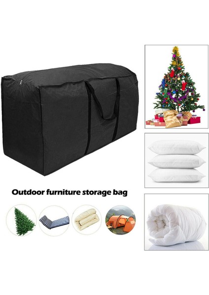 Su Geçirmez Saklama Torbaları Açık Noel Noel Ağacı Yastık Çanta 173X76X51 Siyah