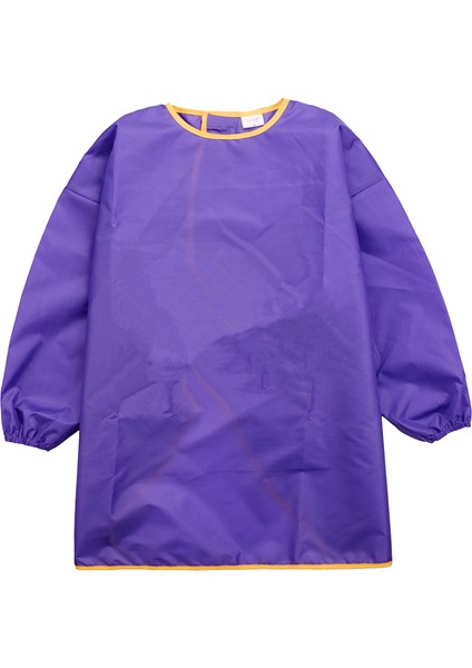 Çocuk Çocuk Uzun Kollu Önlük Çizim Su Geçirmez Smock M Mor + Pembe indirimleri