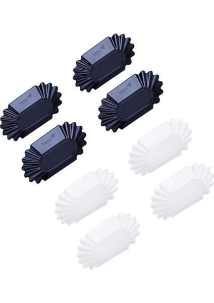 8x Kahve Çukurluğu Örnek Tepsi Oval Tepsi Yeşil ve Kavrulmuş Kahve Çekirdeği Tabağı