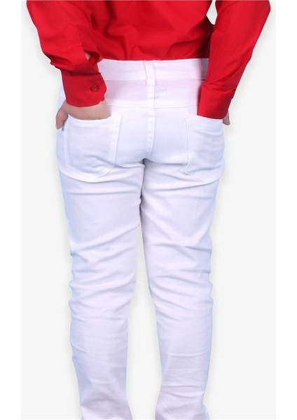 Erkek Çocuk Gabardin Pantolon Beyaz (5-14 Yaş) fırsatları