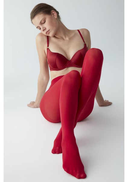 Tango Kırmızı Mikro 40 Külotlu Çorap