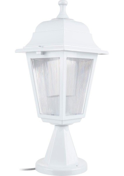 Dekoratif Optik Kare Beyaz Set Üstü Armatür Aplik 20CM x 39CM