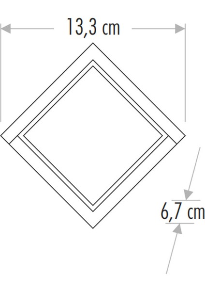 CT-7078 7W Sıva 3200K Günışığı Üstü LED Aplik