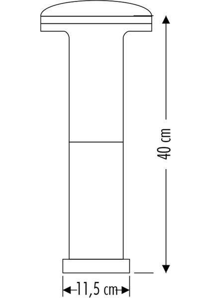 CT-7017 Napoli Bahçe Armatürü E27 40CM Abs fiyatları