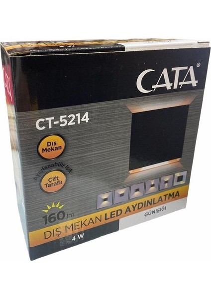 CT-5214 4W 3200K Günışığı Ayarlanabilir Çift Taraflı LED Aplik