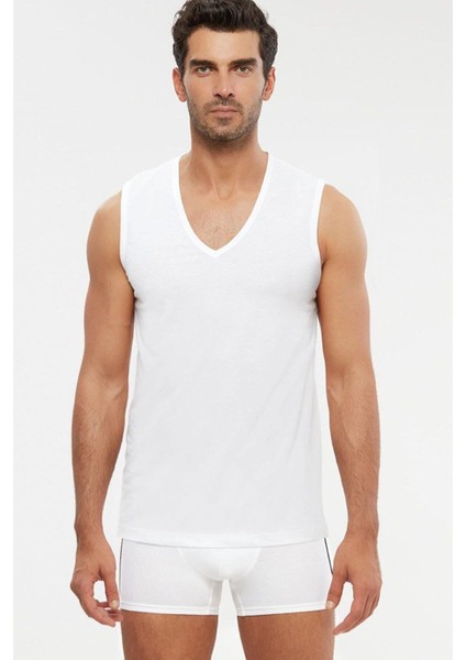 Barry 2'li Erkek Atlet - Beyaz