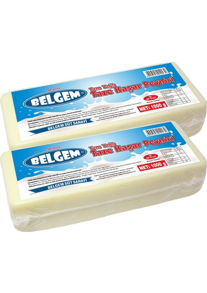 Taze Kaşar Peynir 1 kg x 2