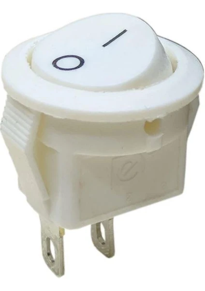 Site Hırdavat IC-134E Beyaz Mini Yuvarlak Anahtar On/off Switch 2p