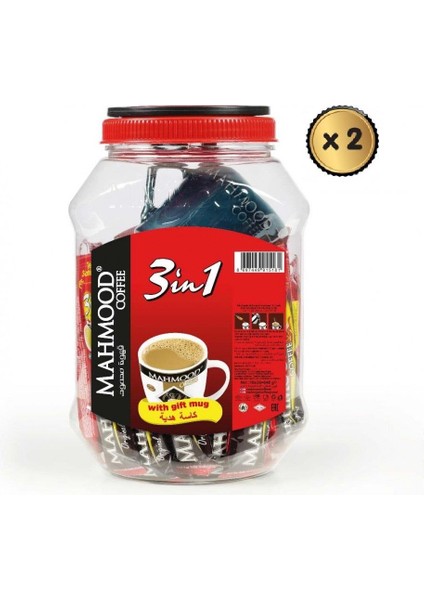 3'ü 1 Arada Hazır Kahve 36 x 18 gr + Fincan