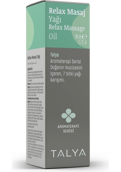 Relax Masaj Yağı, 7 Bitki Yağı Karışımı, Rahatlatıcı ve Aromaterapik, 80 ml