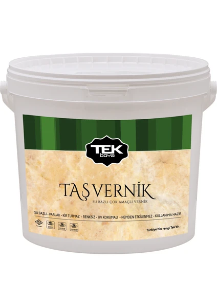 Tek Boya Su Bazlı Taş Vernik 2,5 Lt