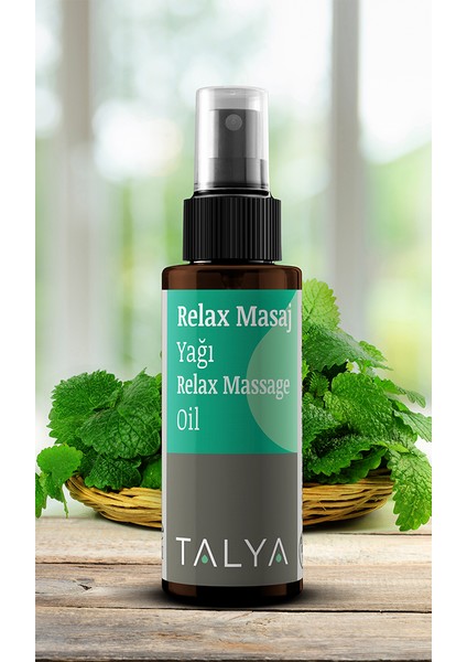 Relax Masaj Yağı, 7 Bitki Yağı Karışımı, Rahatlatıcı ve Aromaterapik, 80 ml