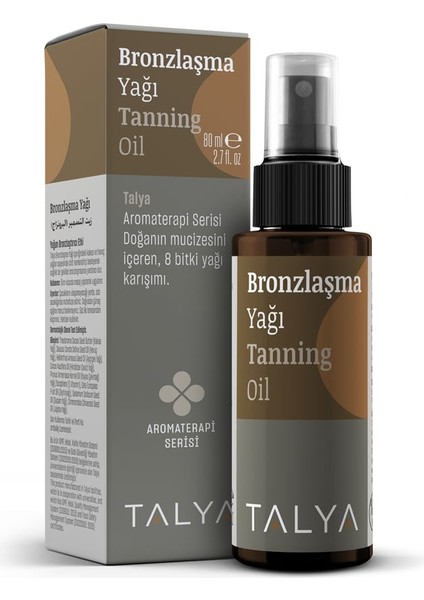 Bronzlaşma Yağı, 8 Bitki Yağ Karışımı ve E Vitamini, 80 ml