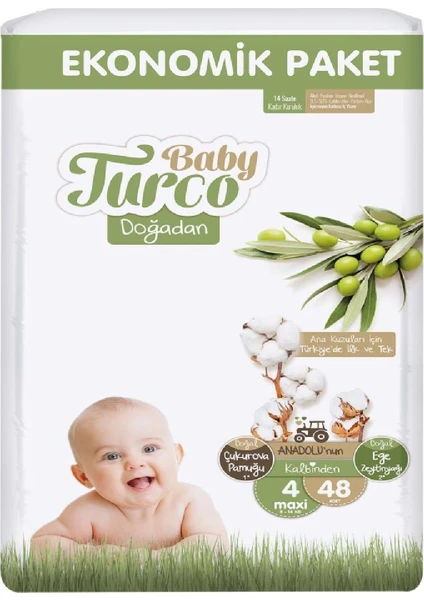 Baby Turco Bebek Paket 48'li (4 Numara)