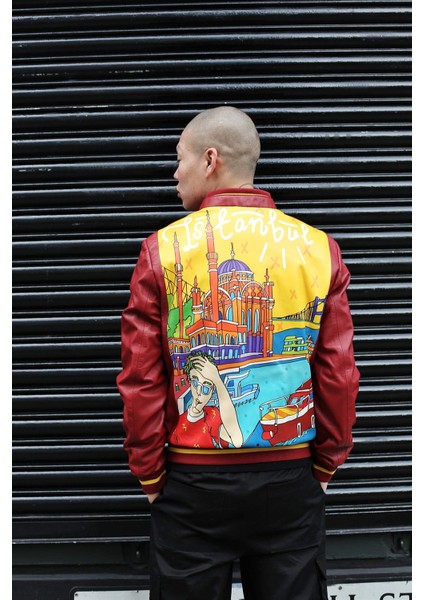 Erkek Ceket Istanbul Baskılı