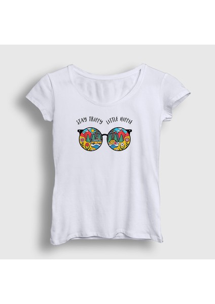 Kadın Beyaz Camper Kamp T-Shirt