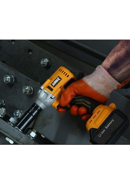 Germany Motor 48V 10AH Çift Torq Kömürsüz Motor Somun Sıkma Sökme Bijon Matkap + 4 Ad Bijon Setli indirimleri