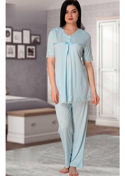 5032 Kısa Kol Lohusa Pijama Takım