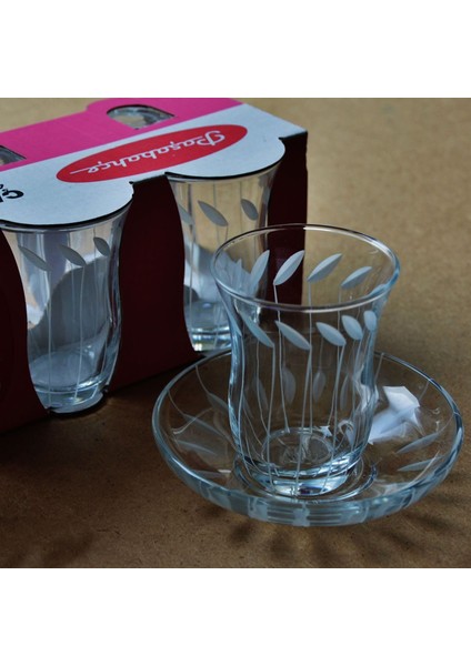 42191 Kesme Oyma Dekor Çay Takımı 6'lı