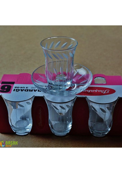 42191 Kesme Oyma Dekor Çay Takımı 6'lı fırsatları