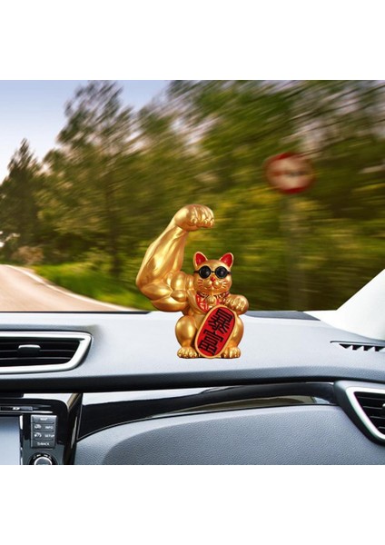 Kas Kol Şanslı Kedi Heykelcik Heykeli Ofis Ev Yatak Odası Masaüstü Dekor Hediye Doğru Zengin (Yurt Dışından) fırsatları