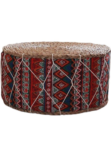 Handwoven Saman Futon Zemin Yastık Kalın Meditasyon Yastık Dışkı Pouf Pad Bohemia Kırmızı (Yurt Dışından)