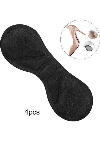 2 Parça Ayakkabı Topuk Vurma Önleme Pedi Siyah (Yurt Dışından)