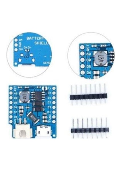 Wemos D1 Mini Lithium Batarya Şarj Kartı