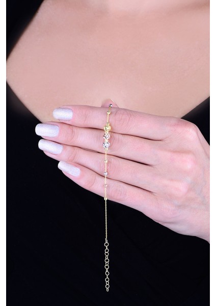 925 Ayar Gümüş Üç Renk Dorika Toplu Kadın Bileklik fiyatları