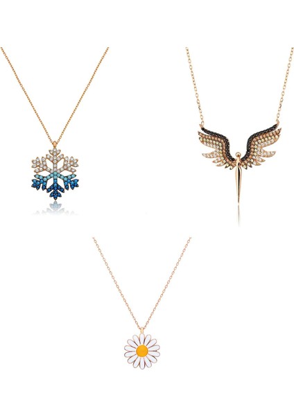 925 Ayar 3 Model Gümüş Kolye