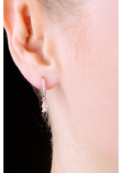 925 Ayar Gümüş Balık Figürlü Minimal Halka Kadın Küpe UVPTS300009 fiyatları