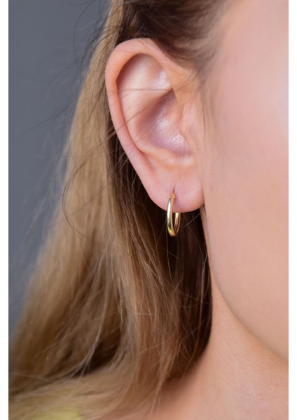 925 Ayar Gümüş Altın Kaplama Halka Kadın Küpe fiyatları